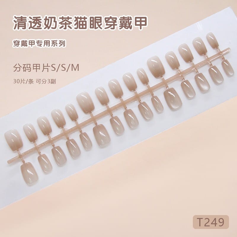 T249- Artificial Press On Fake Nails 30pcs