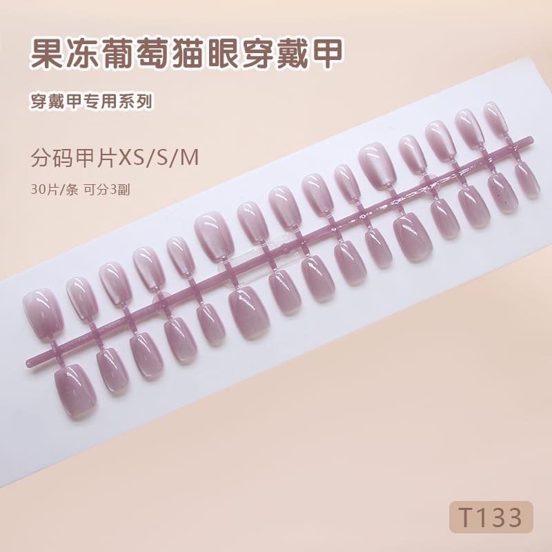 T133- Artificial Press On Fake Nails 30pcs